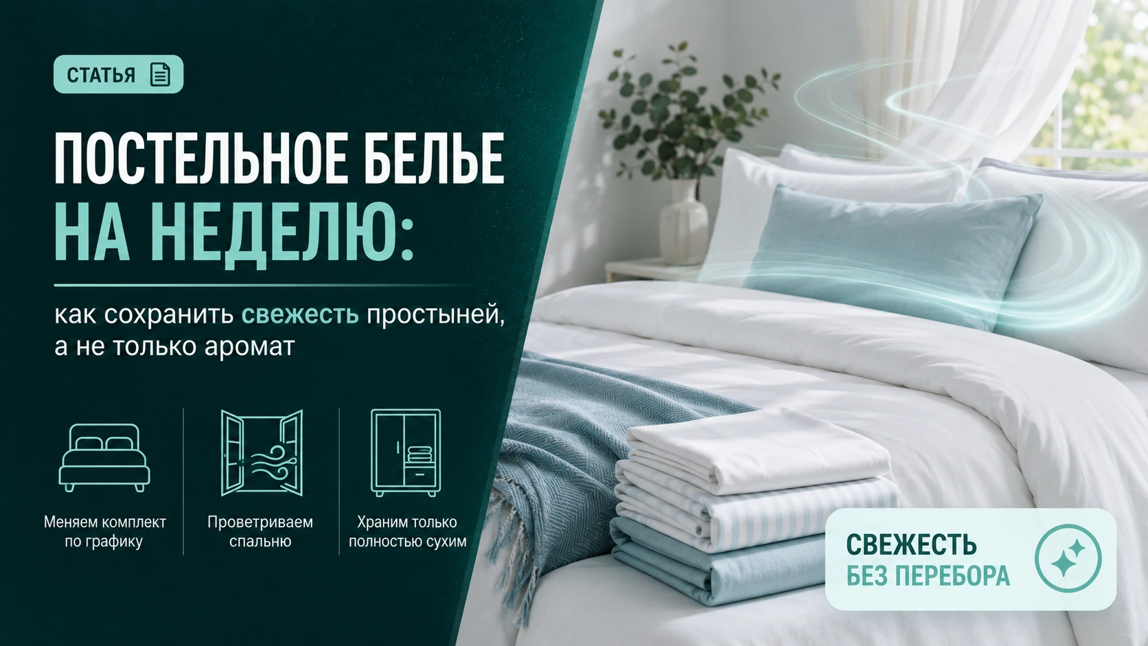 Постельное белье на неделю: как сохранить свежесть простыней, а не только аромат