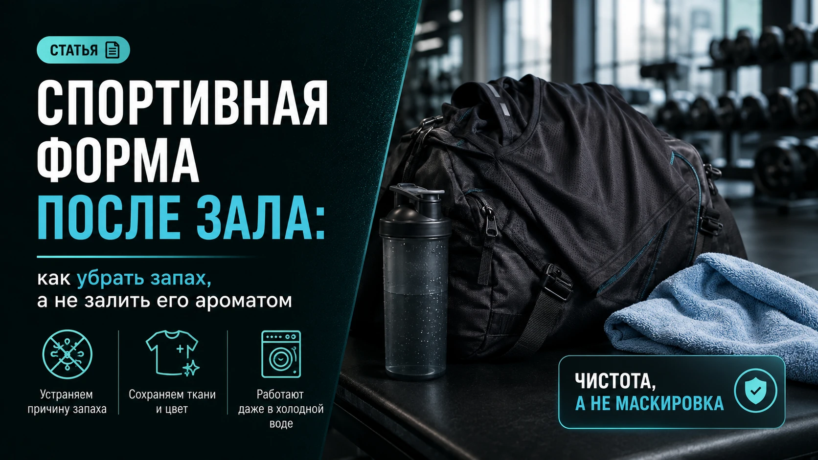 Спортивная форма после зала: как убрать запах, а не залить его ароматом
